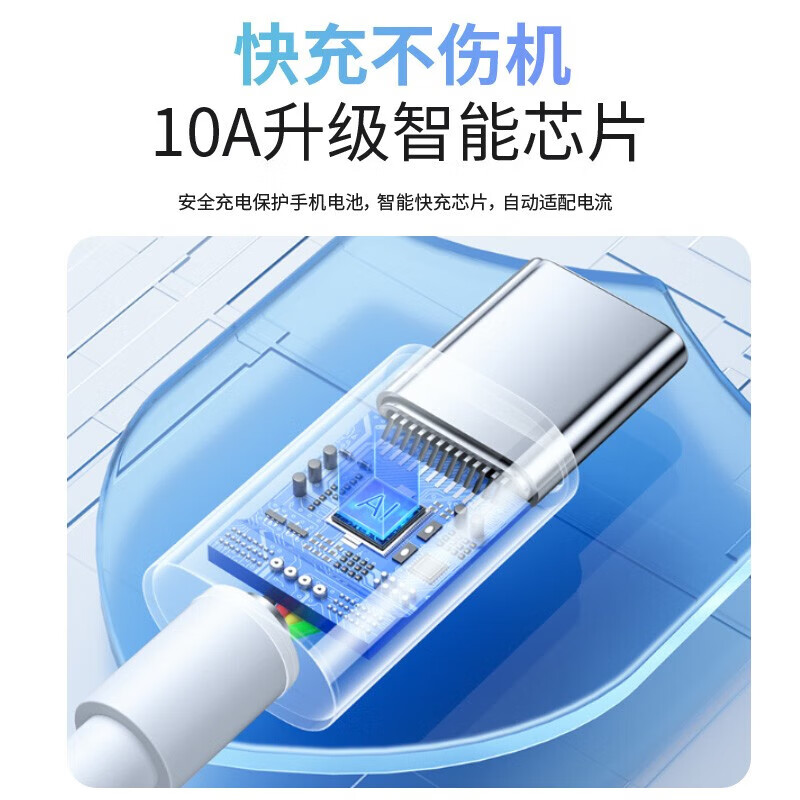  聪粤 200W超级闪充 手机充电头+双type-c数据线  单Type-C口 单头 200W