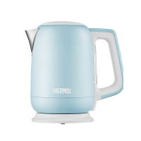 膳魔师（THERMOS）电热水壶家用1.7L大容量304不锈钢烧水壶调温电水壶自动断电EHA-1339E-BL 天青色 