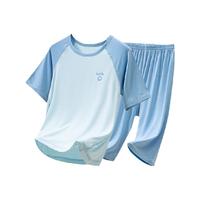顶瓜瓜儿童莫代尔睡衣春秋款男女童家居服短袖套装薄款夏天空调服