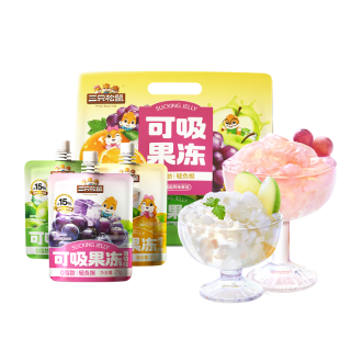 88VIP：三只松鼠 可吸果冻 混合味 710g 休闲零食