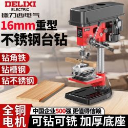 德力西 DELIXI 工业级台钻 220V 多功能不锈钢高精度台式钻铣一体机