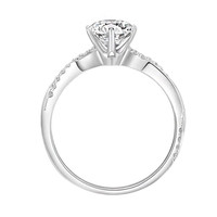 EVERMOND18K金人工培育钻石一克拉求婚戒指人造钻戒送女友老婆 IGI/1克拉/D/VVS2/3EX/N