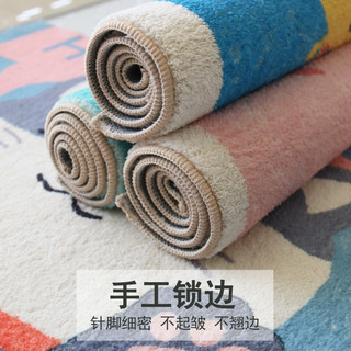 布迪思卫生间地垫浴室吸水防滑垫门垫卧室进门户外卫浴脚垫家用垫子地垫 可爱小熊【仿羊绒】 80*160cm床边毯