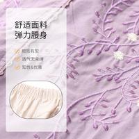 年轻夏装半截袖衬衫套装中年女装休闲上衣中老年洋气刺绣小衫