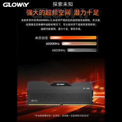光威 龙武-弈系列 DDR5 6000MHz 台式机内存 马甲条 星空黑 32GB 16GBx2 CL36