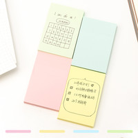 得力便利贴记事贴1本小清新大号留言标签便签贴纸N次贴强粘小本子标记学习办公用便携备忘贴记事卡片