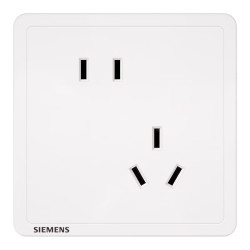 西门子 SIEMENS 致典系列 雅白色开关插座 斜五孔10只装