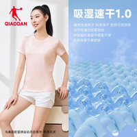 乔丹运动短袖t恤衫女士2025夏季速干微多孔透气跑步上衣 XL