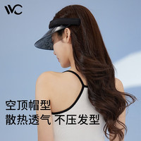VVC防晒帽男女遮脸防紫外线运动户外空顶帽太阳帽夏季沙滩遮阳帽子