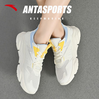  ANTA/安踏 网面透气 女士休闲鞋  【网面透气】白/黄/蓝-3 36.5 码(6)
