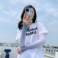 渐变色冰袖夏季防晒女护臂手臂套袖防紫外线薄款冰丝手套开车袖子