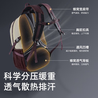 CAMEL骆驼户外双肩包男女徒步旅行运动登山包大容量轻便背包书包 A9W3C3135A，青草绿 均码