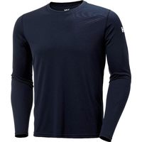 哈雷汉森Helly Hansen 男士吸汗速干圆领长袖运动T恤 海洋蓝 L