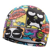 洲克儿童兰黄黑白酷企鹅印花针织泳帽护发护耳游泳帽624604314