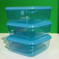 宜家代购普塔三件装食品保鲜盒 冰箱透明保鲜盒可微波炉塑料