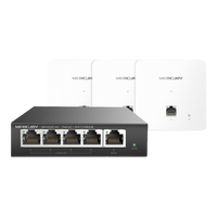 水星（MERCURY）双频千兆Wi-Fi 6无线86型面板式AP全屋组网套装 MR100GP-AC+MIXAP1500GP*3