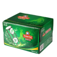 TSINGTAO 青岛啤酒 新日期足球罐经典10度啤酒500mL*12罐 赠福禧500ml*4罐