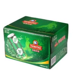 TSINGTAO 青岛啤酒 新日期足球罐经典10度啤酒500mL*12罐 赠福禧500ml*4罐