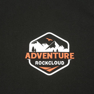 ROCKCLOUD岩云正品户外运动舒适冰凉快速散热亲肤防紫外线男士t恤短袖 曜石黑 XL