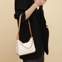 【母亲节】【精致珍珠链条包】新月包品牌老花单肩斜挎包女