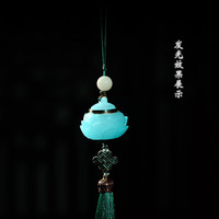 普云帐中香香丸夜光石莲花吊坠香囊车载摆件香薰手机挂坠汉服挂饰 香丸3颗+夜光石宫廷香囊