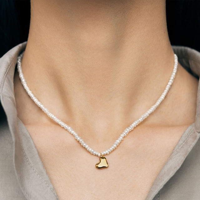 MONICA VINADER 发发奇 Heart Mini Pearl 项链