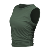 爱暇步瑜伽服女上衣 春夏显瘦瑜伽背心跑步速干运动t恤普拉提训练健身服  无胸垫