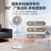 艾美特 七叶家用大风量落地扇电风扇台式桌面空气循环小风扇大角度摇头节能电扇 FS30-X97