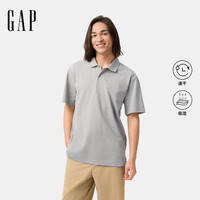 Gap男女装2025春季新款吸湿速干基础款polo短袖T恤多色宽松724983