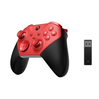 微软（Microsoft）国行 Xbox Series S/游戏手柄 精英手柄二代青春版 精英2手柄 【精英青春版（红）+适配器(第三方)】