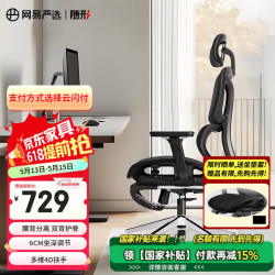 网易严选 小蛮腰系列 S9 Pro 人体工学电脑椅 黑色 带搁脚款