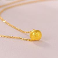 足金999黄金福字转运珠圆形光面金珠小金珠配珠