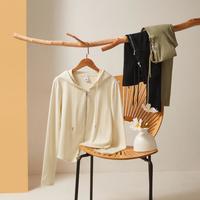 森马 Semir【基础百搭】外套女春季短款纯色正肩紧身显瘦连帽夹克针织外套女