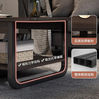 第一森林（First Forest）茶几客厅家用小户型简约现代简易小桌子出租屋用沙发茶桌2024 【钢架腿】黑胡桃色80CM