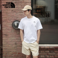 THE NORTH FACE 休闲T恤短袖男款舒适宽松半袖透气单车自行车24春夏|89U8 FN4/雪峰白 M