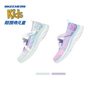 斯凯奇童鞋玛丽珍女童公主鞋夏季时尚中大童透气网面凉鞋 白色/多彩色/WMLT 34码