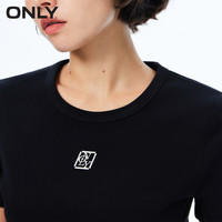 ONLY夏季时尚百搭正肩显瘦纯色通勤简约圆领短袖T恤女|123201177 A53 新芽绿SPROUT GREEN 170/88A/L