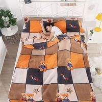 星寇便携式加厚隔脏睡袋四件套水洗双人旅行床单被罩防脏旅游酒店 泰迪熊 隔脏睡袋三件套 230cm*120cm