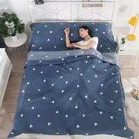 星寇便携式加厚隔脏睡袋四件套水洗双人旅行床单被罩防脏旅游酒店 立方格 隔脏睡袋四件套 230cm*180cm