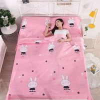 星寇便携式加厚隔脏睡袋四件套水洗双人旅行床单被罩防脏旅游酒店 乖乖兔 隔脏睡袋三件套 230cm*120cm