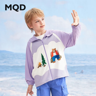 马骑顿（MQD）【凉感UPF50+】MQD男童夏季新款连帽卡通轻薄防晒服外套