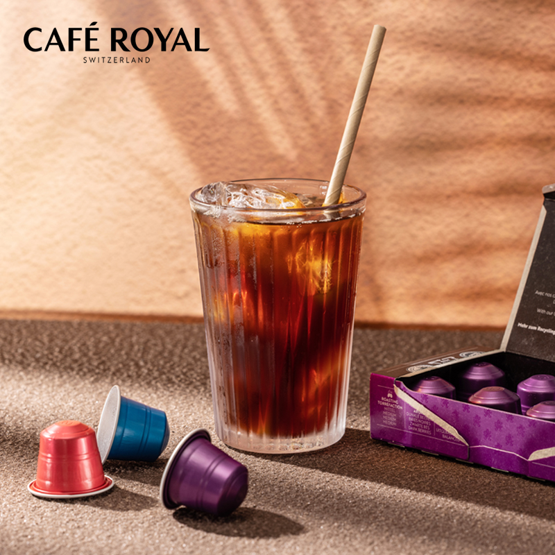 瑞士CafeRoyal美式黑咖30颗芮耀胶囊咖啡 兼容Nespresso小米