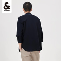 杰克琼斯奥莱男装秋夏款衬衣商务休闲修身舒适纯棉七分袖衬衫外套 E58龙舌兰绿 165/88A/XS