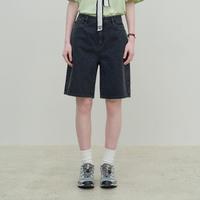 【五分裤】牛仔短裤女夏季简约时尚直筒宽松休闲裤女