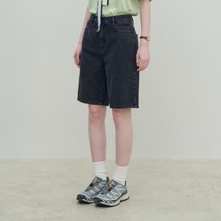 【五分裤】牛仔短裤女夏季简约时尚直筒宽松休闲裤女