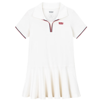 Levi's李维斯儿童女童polo连衣裙2025夏季新款中大童洋气短袖裙子 糖果白 110 /52 【建议身高98-104cm】
