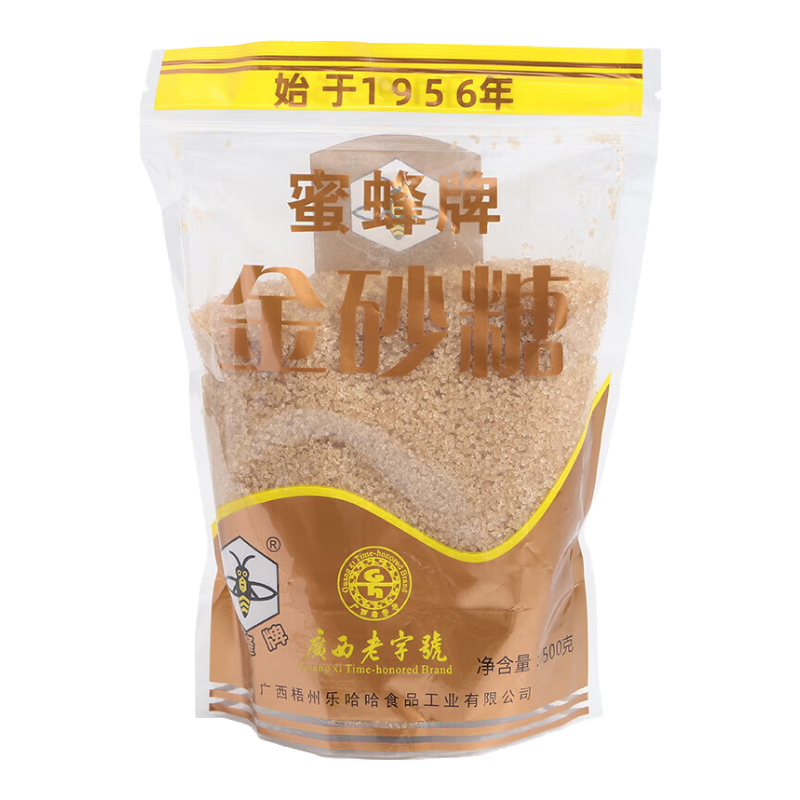 蜜蜂牌 金砂糖 家用黄砂糖粉厨房烹饪烘焙烹饪调味蔗香 冲饮伴侣