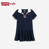 Levi's李维斯儿童女童polo连衣裙2025夏季中大童洋气短袖裙子 深靛蓝 155 /72 【身高152-158cm】