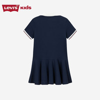 Levi's李维斯儿童女童polo连衣裙2025夏季中大童洋气短袖裙子 深靛蓝 110 /56 【身高104-110cm】