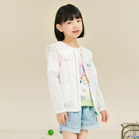 PawinPaw卡通小熊童装年夏季女童儿童娃娃领薄外套 米白色/39 140